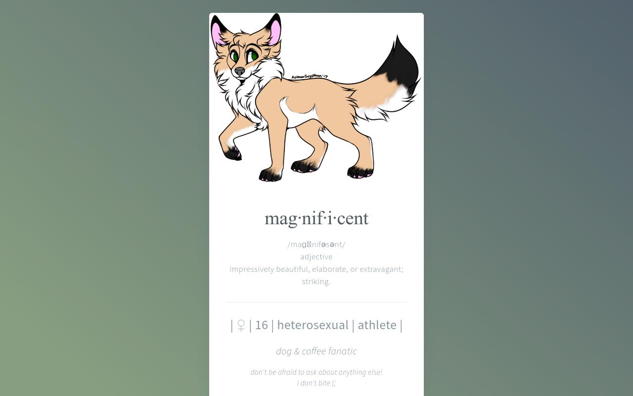 Carrd profile picture for @magnificent